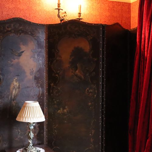 19TH CENTURY FOURFOLD PAINTED SCREEN - ADDITIONAL PHOTO 14