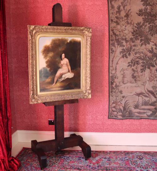 19TH CENTURY OAK DOUBLE SIDED GALLERY EASEL - ADDITIONAL PHOTO 2