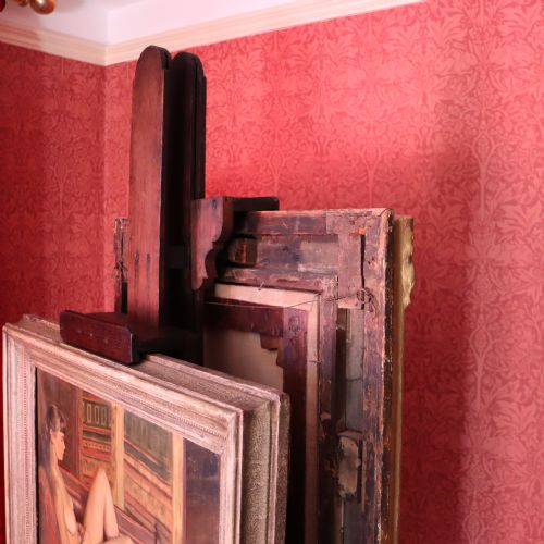 19TH CENTURY OAK DOUBLE SIDED GALLERY EASEL - ADDITIONAL PHOTO 5