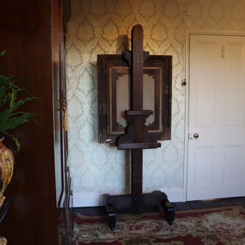 19TH CENTURY OAK DOUBLE SIDED GALLERY EASEL - ADDITIONAL PHOTO 7