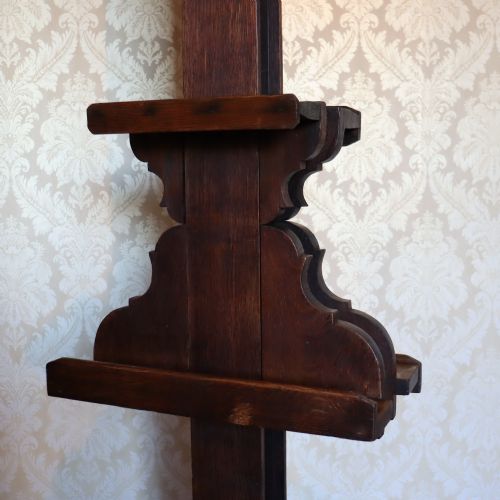 19TH CENTURY OAK DOUBLE SIDED GALLERY EASEL - ADDITIONAL PHOTO 8
