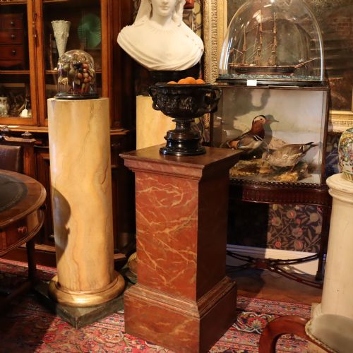 19TH CENTURY FAUX MARBLE PEDESTAL - ADDITIONAL PHOTO 3