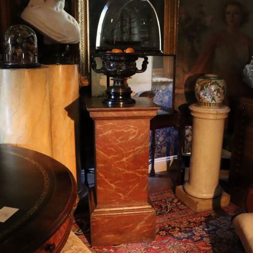 19TH CENTURY FAUX MARBLE PEDESTAL - ADDITIONAL PHOTO 2