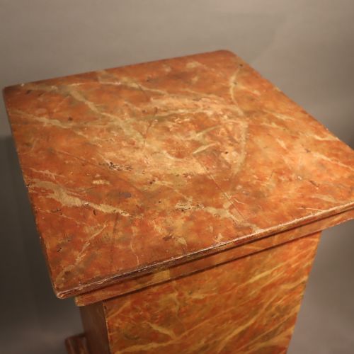19TH CENTURY FAUX MARBLE PEDESTAL - ADDITIONAL PHOTO 4