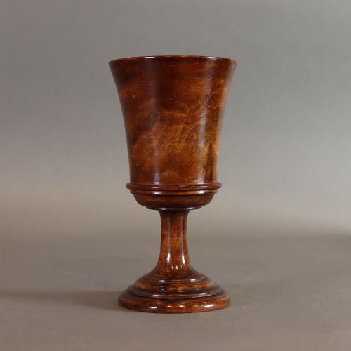 TREEN A GEORGE III PEDESTAL GOBLET