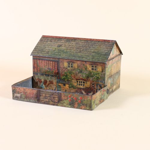 huntley palmers farmhouse biscuit tin - CATEGORY: ANTIQUE BOXES - DATED 1930