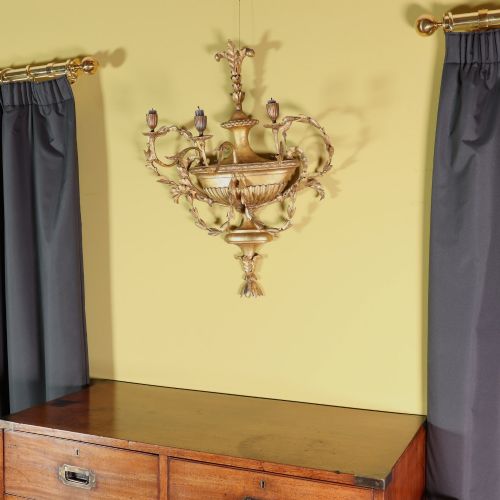 A GEORGE III GILTWOOD AND GESSO THREE BRANCH WALL SCONCE - ADDITIONAL PHOTO 6