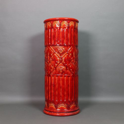 Burmantofts Faience Aesthetic Movement Pottery Stick Stand. Circa 1890