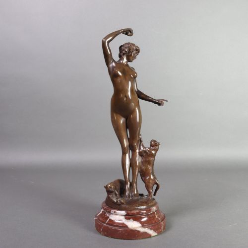 An Art Nouveau Bronze “Inconsciente” by Gustave Dussart, Circa 1905