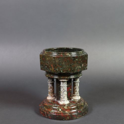 Late 19th Century Cornish "Serpentine" Model of an Ecclesiastical Font