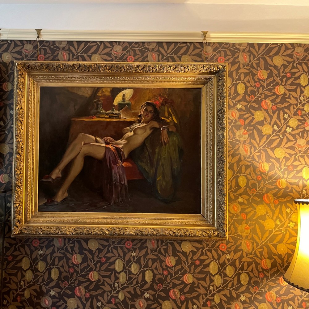 Large Reclining Nude signed D T Richard