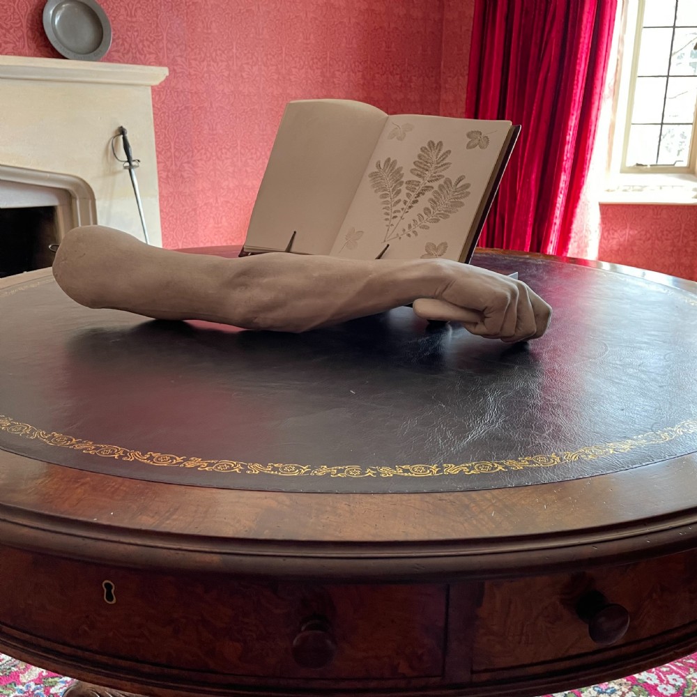 A Rare Grand Tour Style Life-size Plaster Arm of The Borghese Gladiator