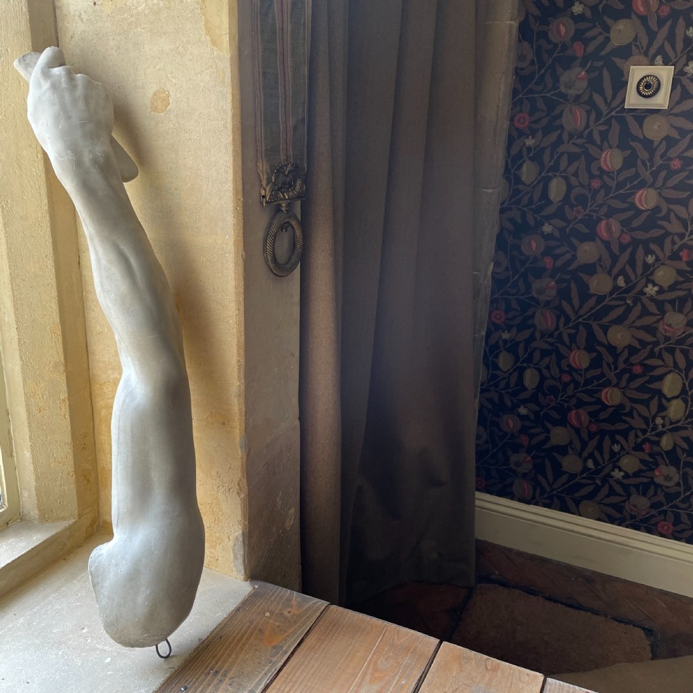 A Rare Grand Tour Style Life-size Plaster Arm of The Borghese Gladiator View III