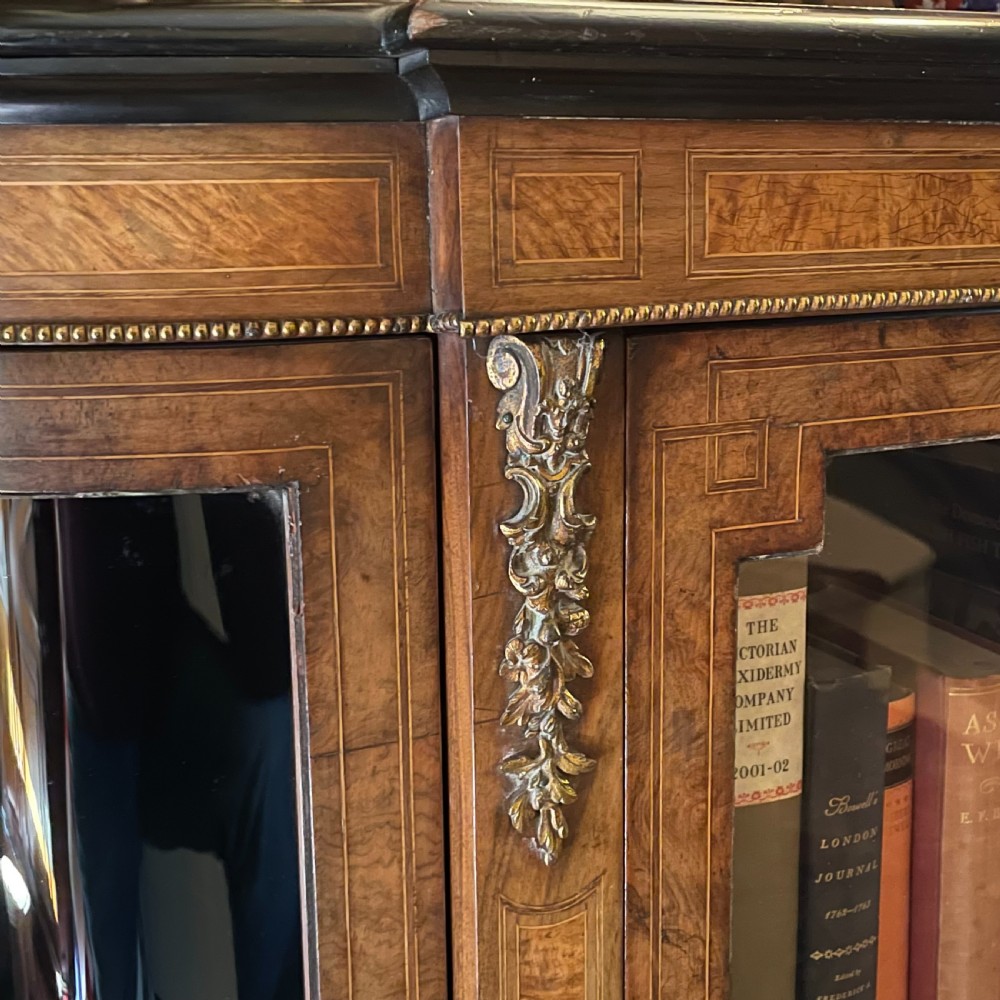 Victorian Inlaid Walnut Credenza View II