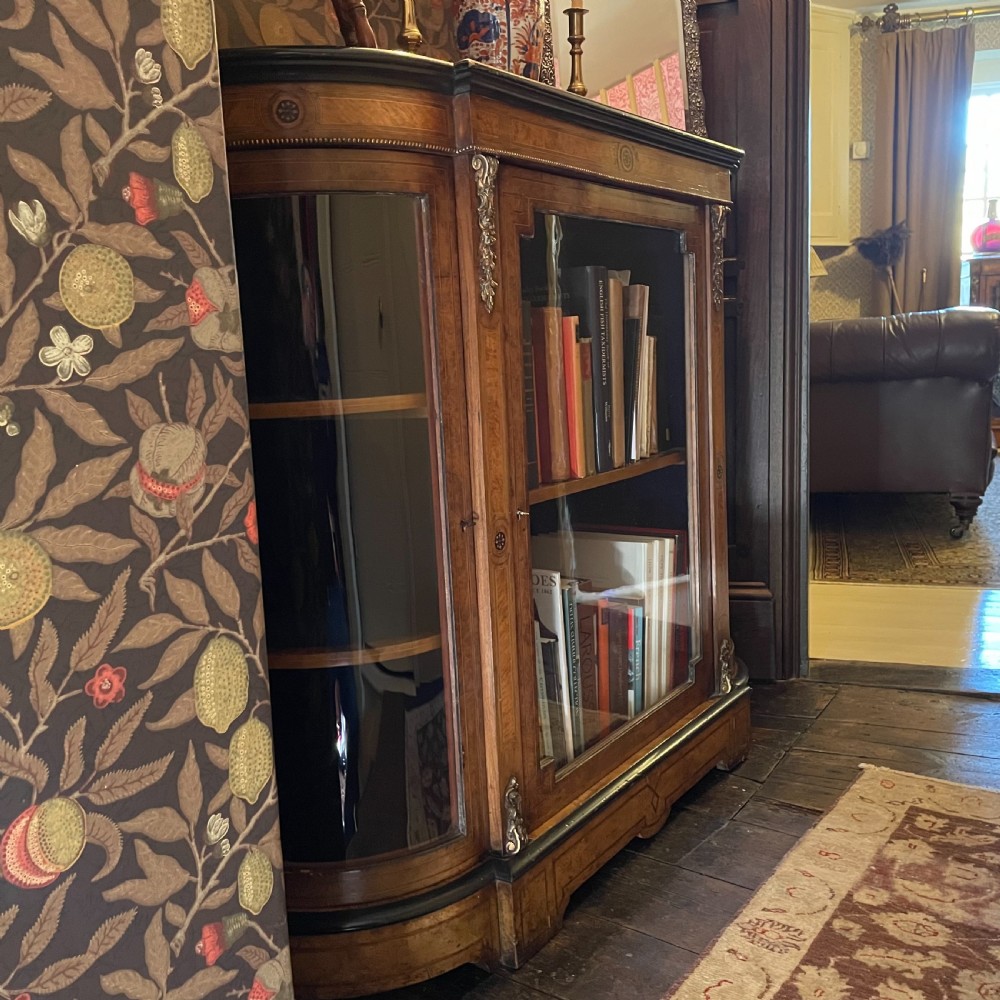Victorian Inlaid Walnut Credenza View III