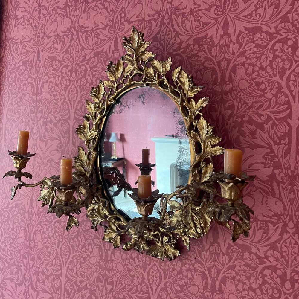 A Good Pair of 19th Century Gilt Brass Girandoles View III
