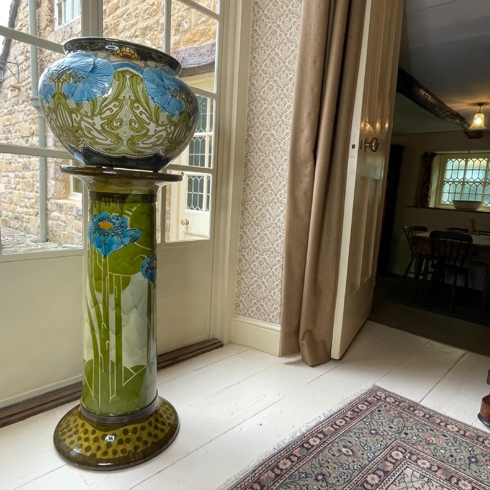 A Mintons Secessionist Jardiniere and Stand early 20th Century View II