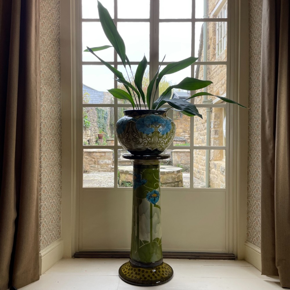 A Mintons Secessionist Jardiniere and Stand early 20th Century View III