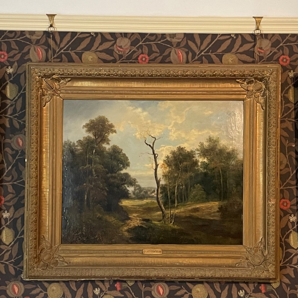Late 19th Century Oil on Board Painting of Landscape 