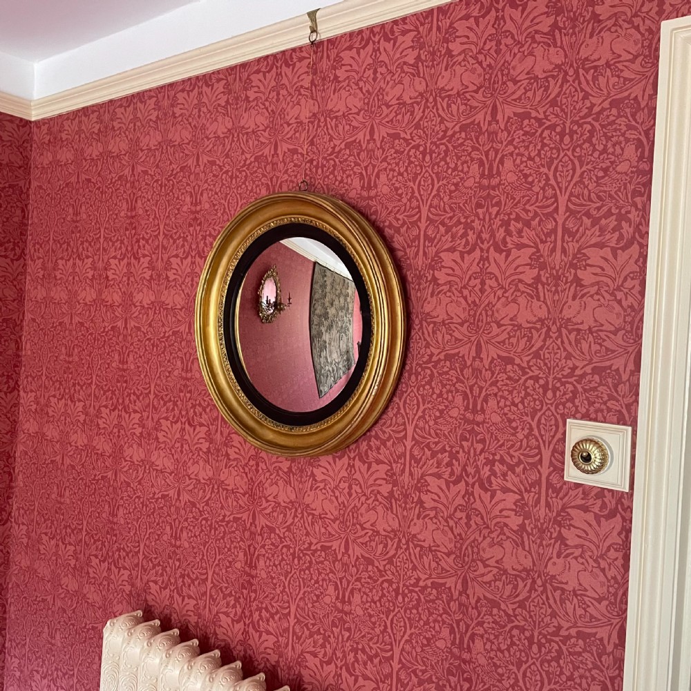 Early 19th Century Giltwood Convex Mirror View IV