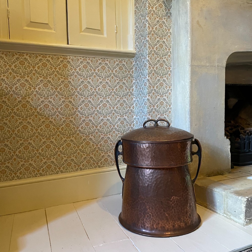 Arts & Crafts Copper Coal Scuttle View II