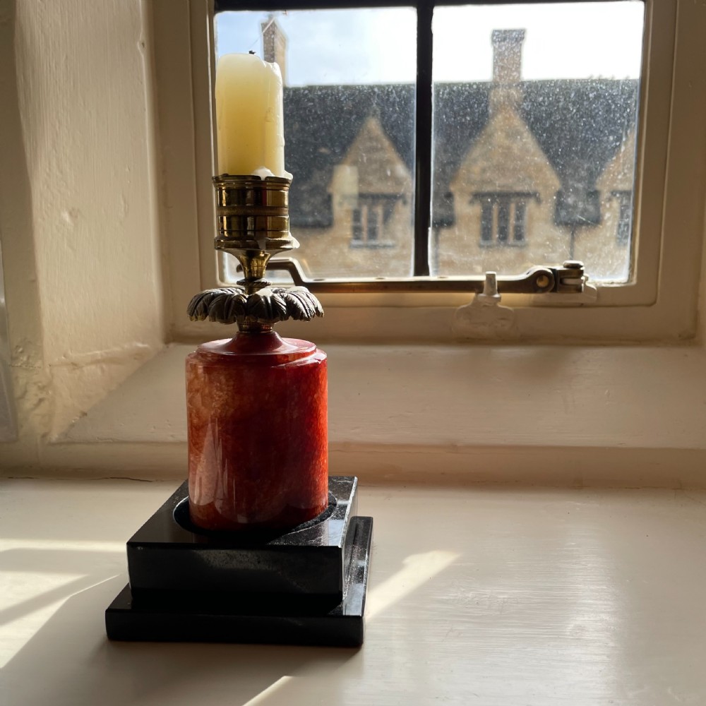 Blue John (Fluorite) Ormolu Candlestick English Circa 1820
