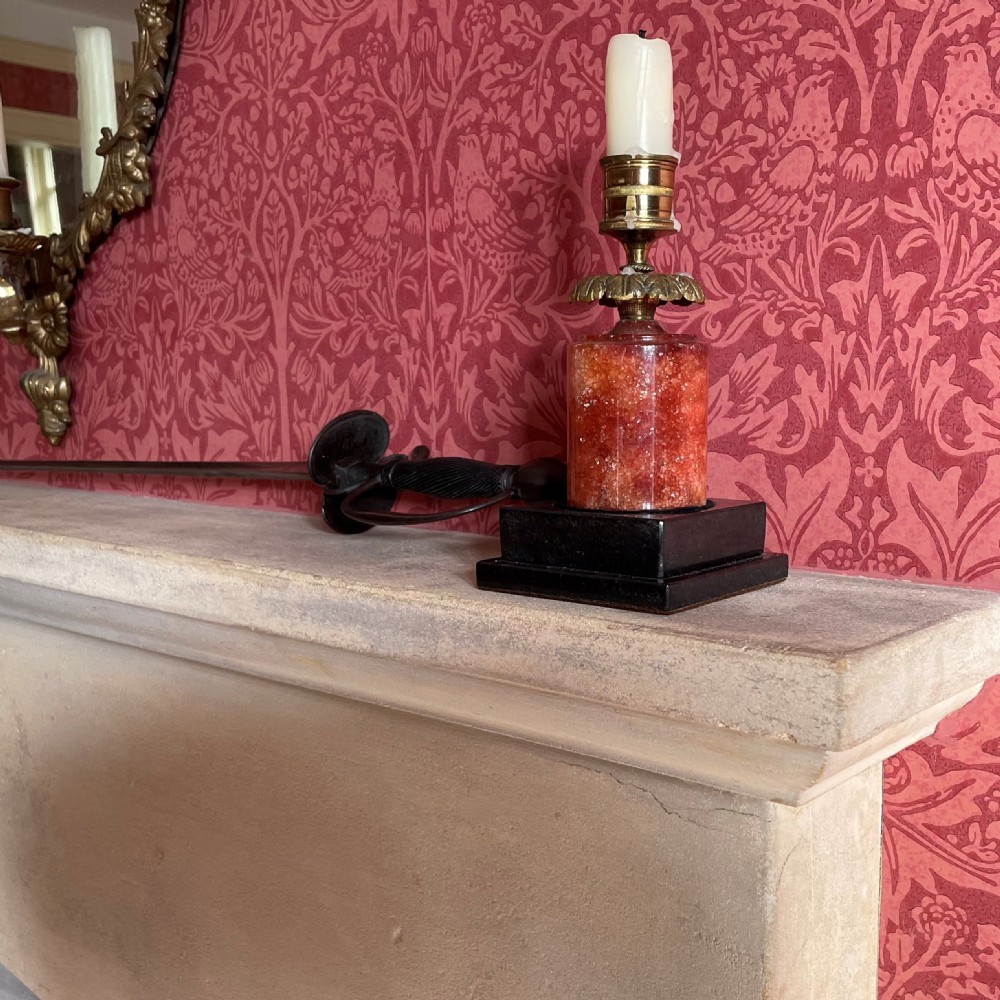 Blue John (Fluorite) Ormolu Candlestick English Circa 1820 View II