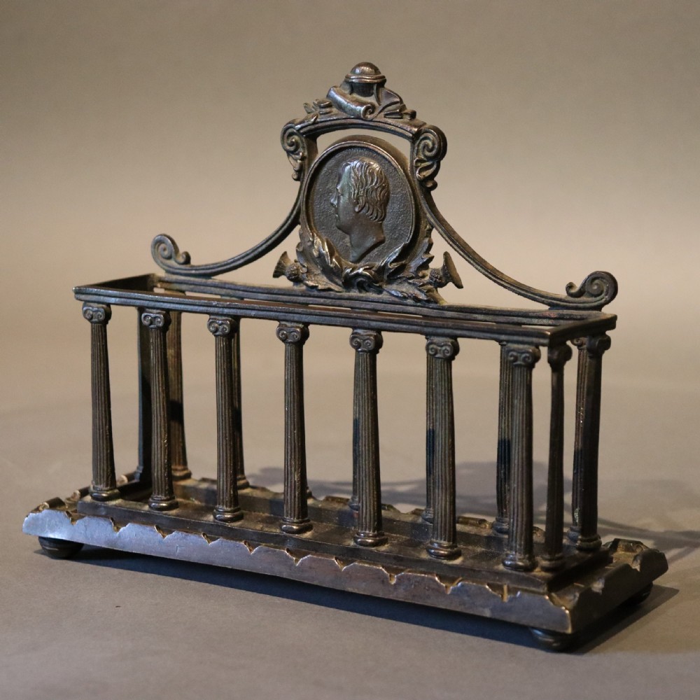 Bronze Letter Rack in the Grand Tour Style View IV