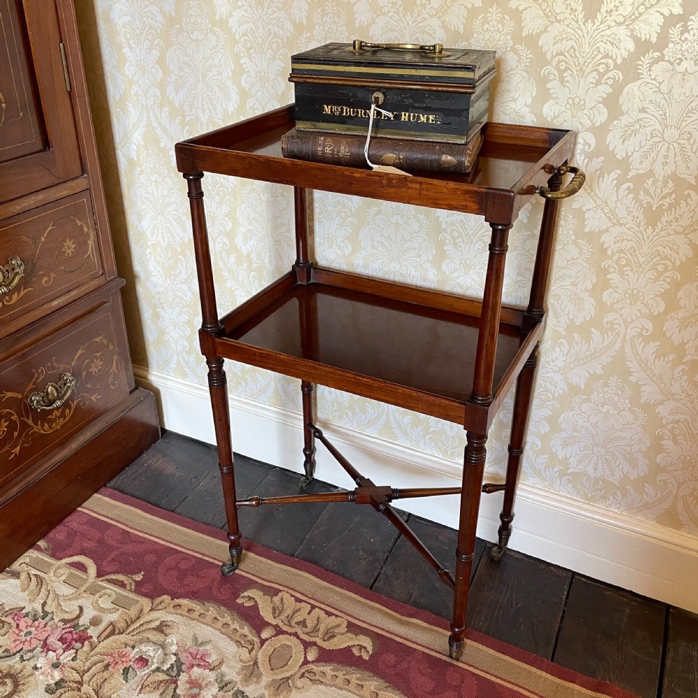 Regency Mahogany Two Tier Side Table View II