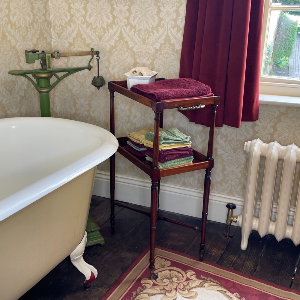 Regency Mahogany Two Tier Side Table View V