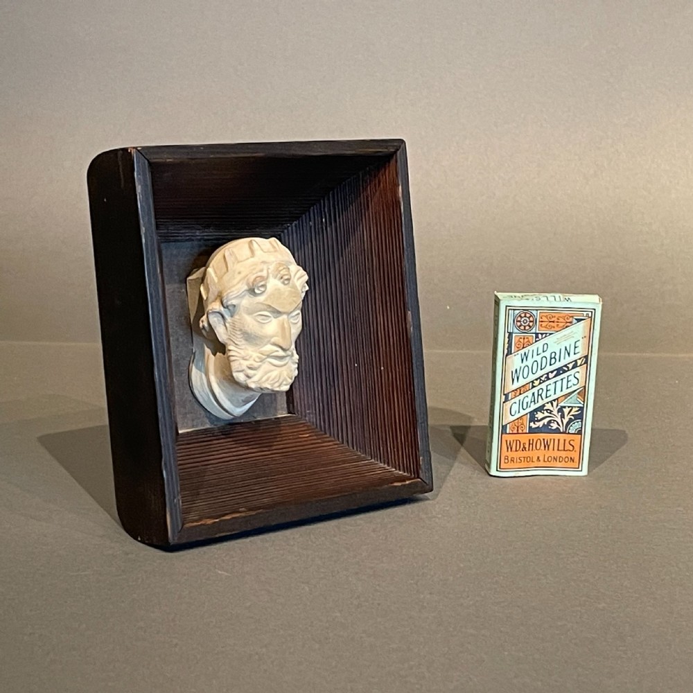 Polish three dimensional picture frame surrounding a miniature plaster bust View II