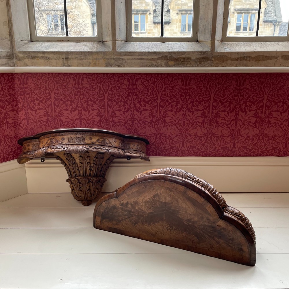 A Pair of Large Carved Wall Brackets.  View II