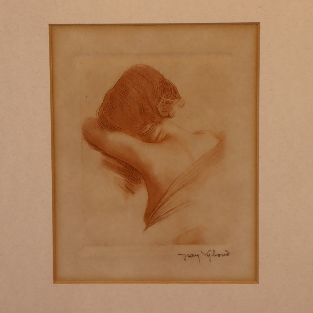 Pair of Nude Etchings by Jean Auguste Vyboud View V
