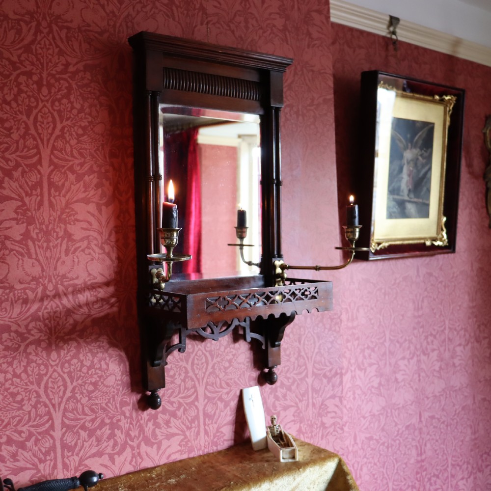 A pair of Victorian Walnut Girandole mirrors View IV