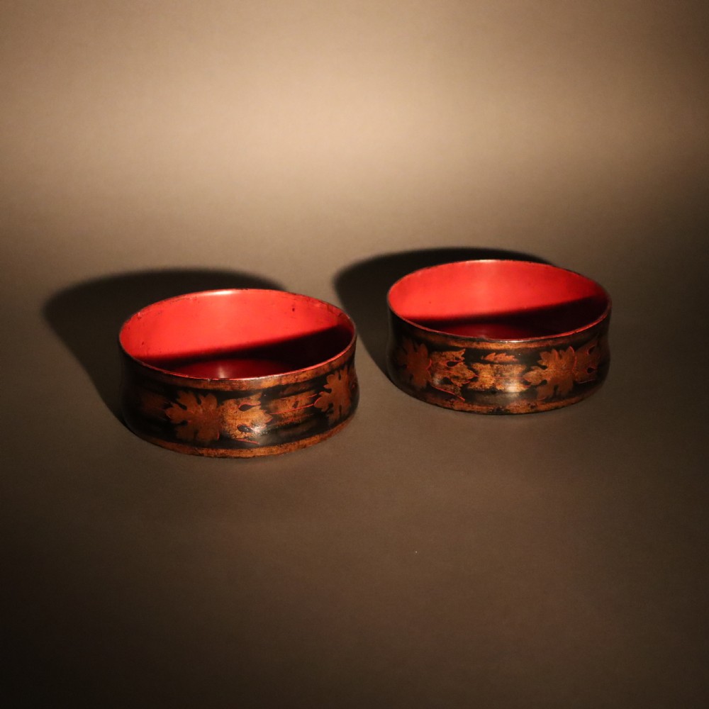 Pair of Regency Papier-Mâché Coasters