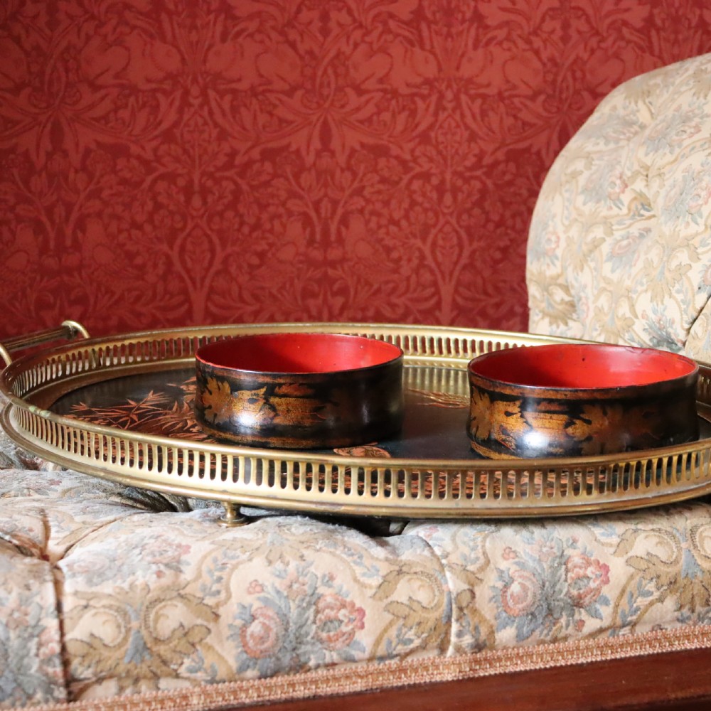 Pair of Regency Papier-Mâché Coasters View V