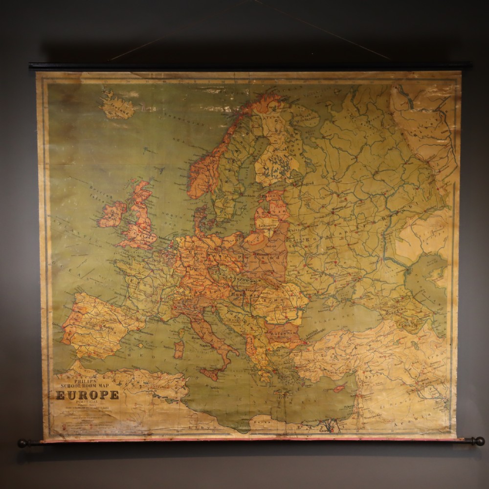 Large Old School-room Map of Europe