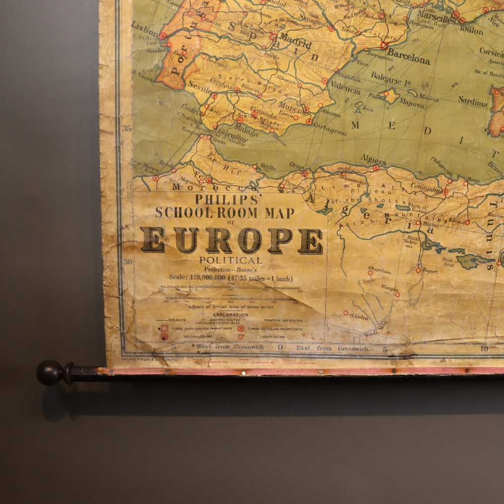 Large Old School-room Map of Europe View III