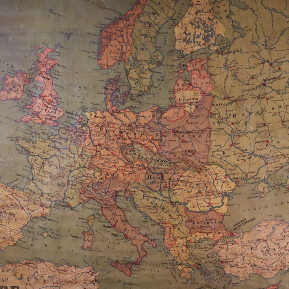 Large Old School-room Map of Europe View VII