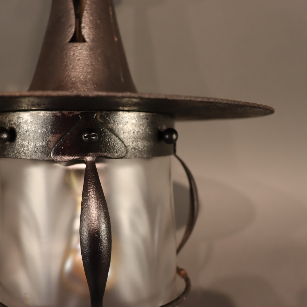 Arts & Crafts lantern complete with its original shade View III