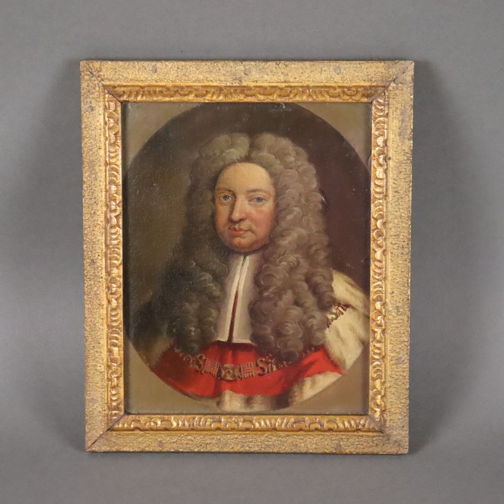 18th Century Portrait of Sir John Comyns, Chief Baron of the Exchequer (1667-1740)  View II