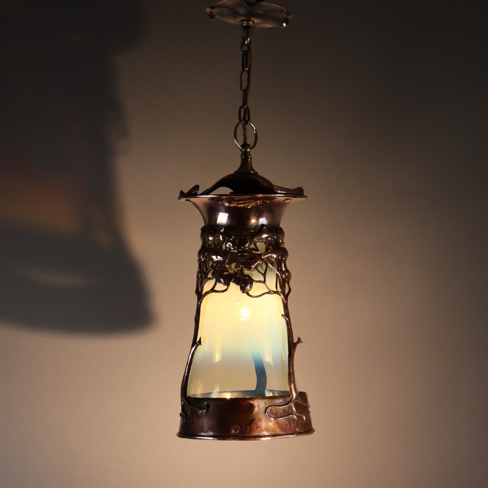 Arts & Crafts ceiling light. Circa 1900  View II