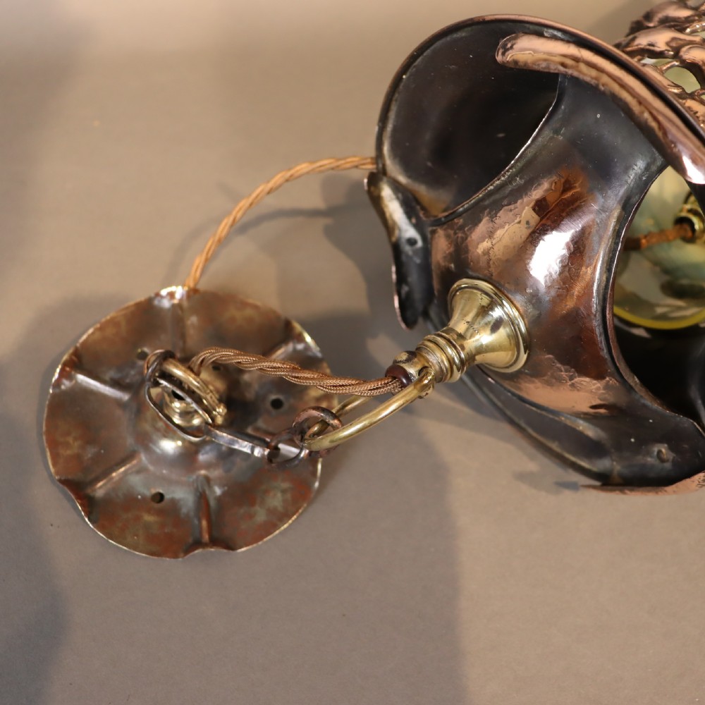 Arts & Crafts ceiling light. Circa 1900  View V