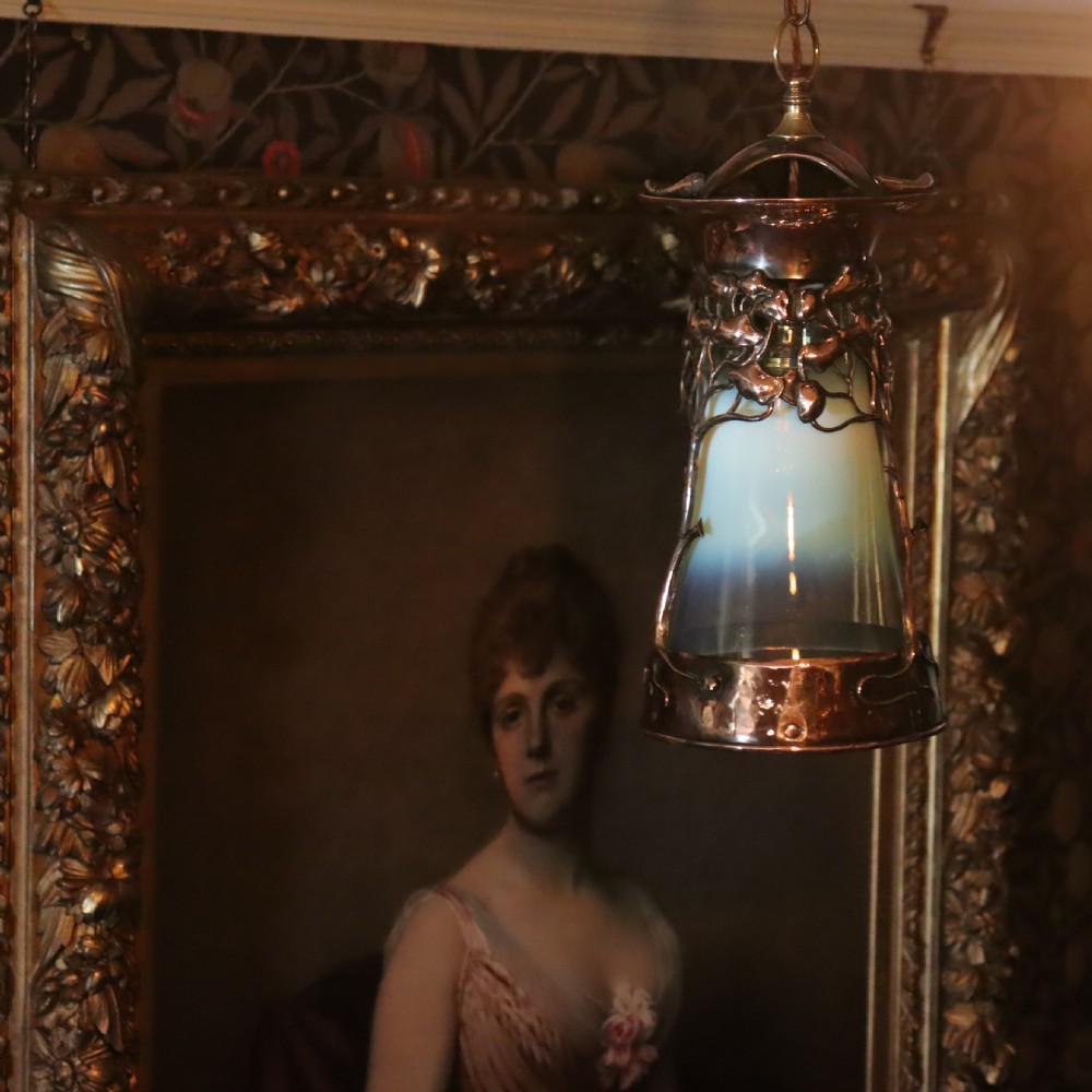 Arts & Crafts ceiling light. Circa 1900  View VI