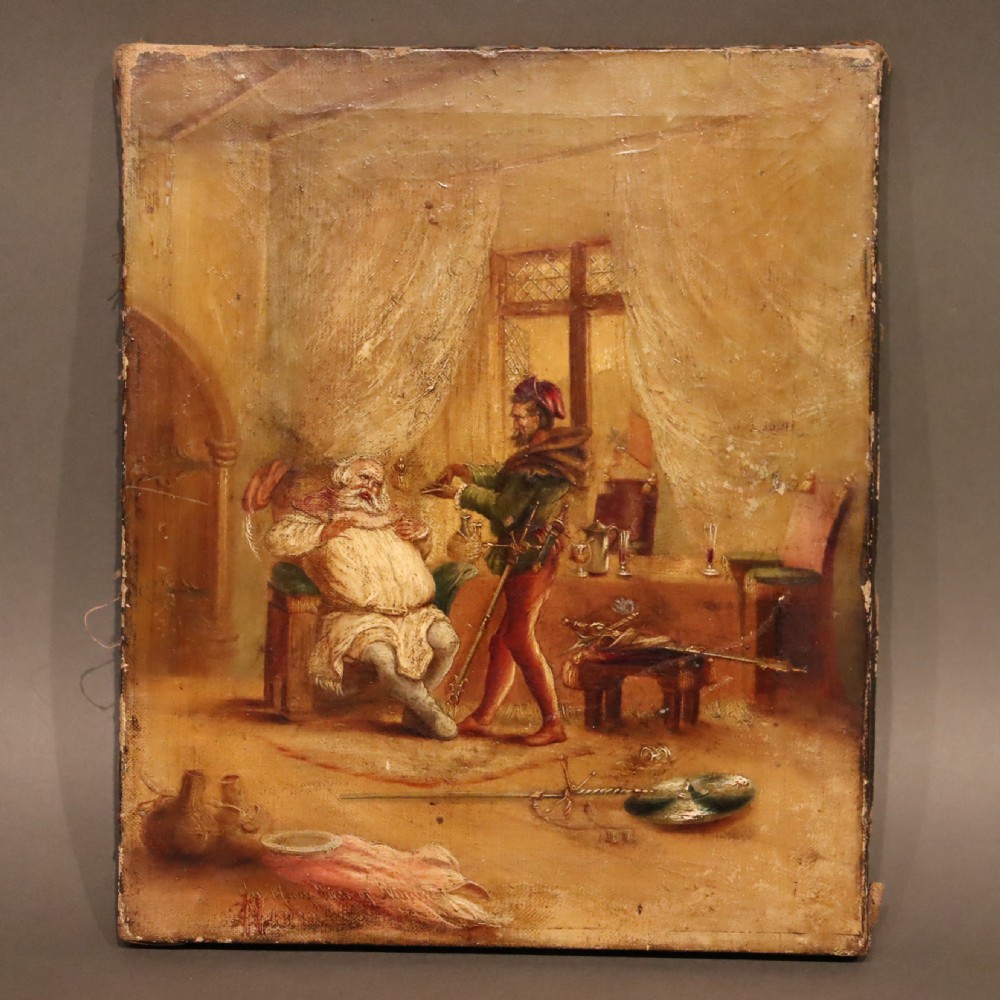 19th Century oil painting depicting a scene from Shakespeare ‘The Merry Wives of Windsor’