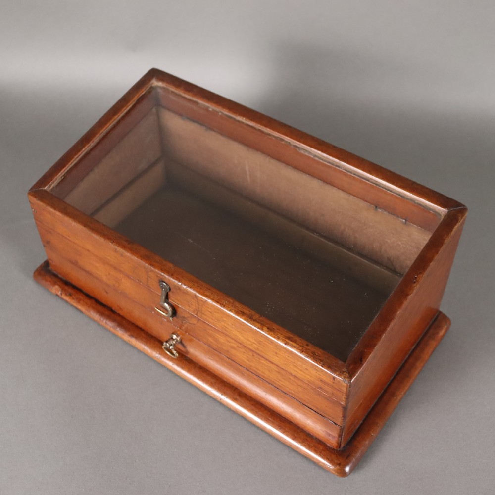 A Small Victorian Mahogany glazed display case 