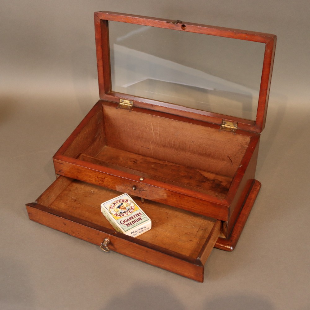 A Small Victorian Mahogany glazed display case  View II