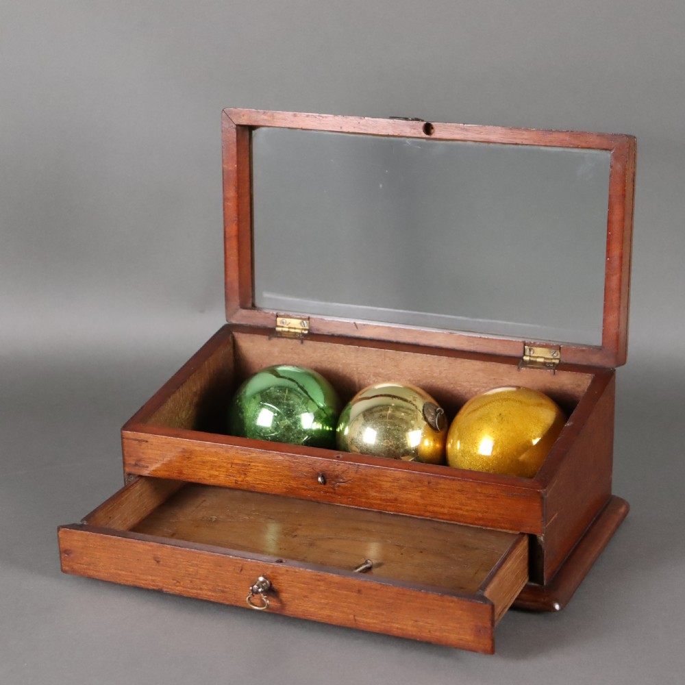 A Small Victorian Mahogany glazed display case  View IV