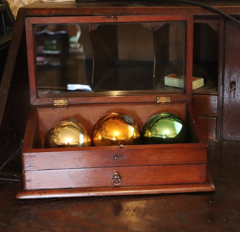 A Small Victorian Mahogany glazed display case  View V