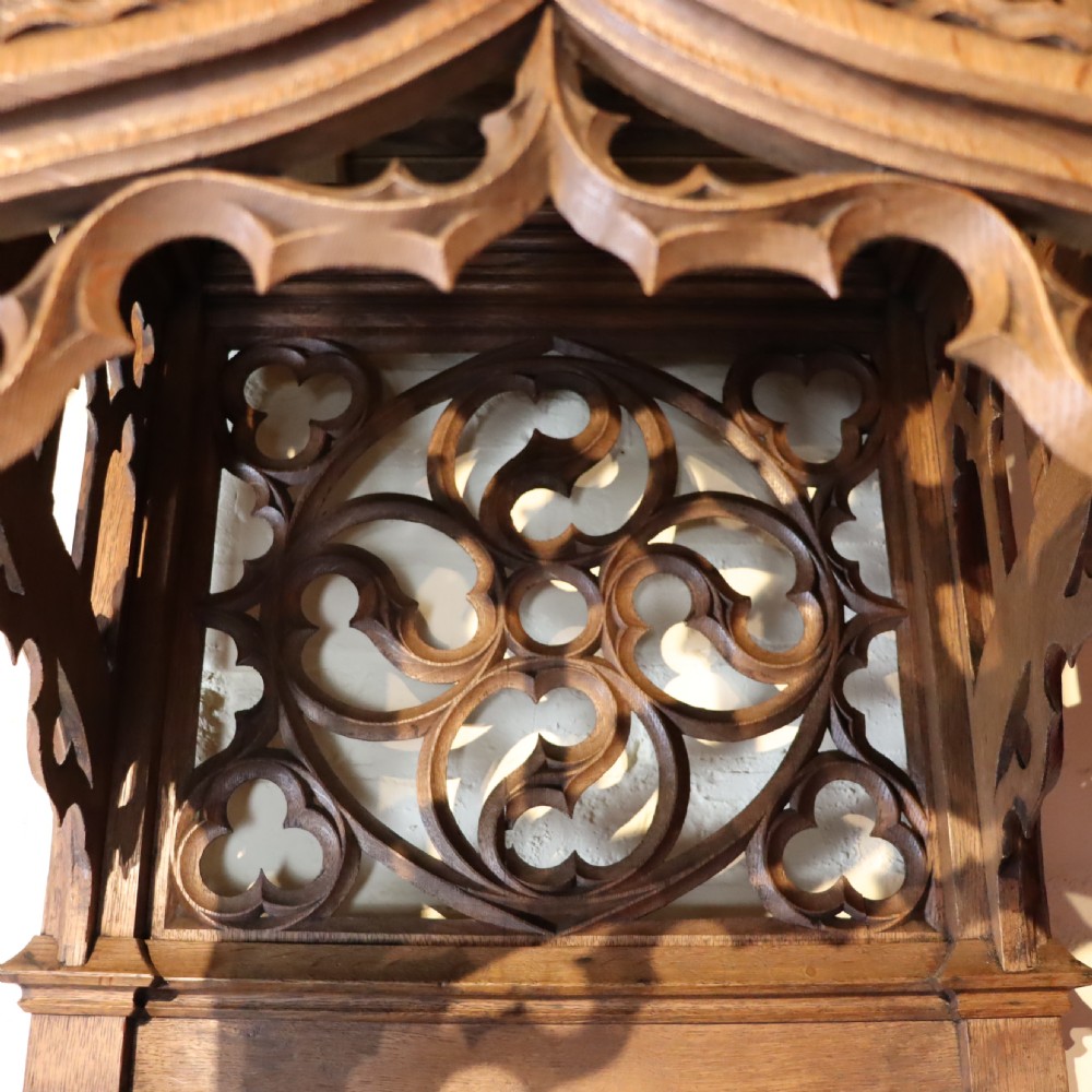 A Large and impressive 19th Century Gothic Revival oak display stand  View IV